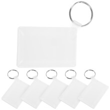 18Stk Dekorative Sublimation Schlüsselanhänger Mehrzweck Anhänger Weiß