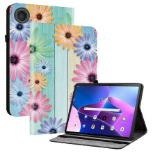 (Sunflower) Leather Case for Lenovo Tab TB311FU with Stand & Card Slots, Pattern Printed Tablet Cover, Shockproof Protective Case