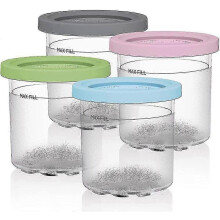 (4Pcs)Ice Cream Pints Containers with Lids, Replacement for Ninja Creami Pints, Compatible with NC300 NC301 CN305A NC299AM Series
