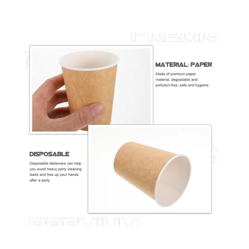Copos de papel para eventos e buffets, com ampla capacidade e à prova de vazamentos, ideais para festas e escritórios. 2