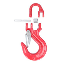 Universal 80cm Steel Winch Trailer Hook 2T Red Heavy Duty with Safety Latch