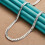 925 Sterling Silver 5mm Sideways Chain Necklace 55cm 2