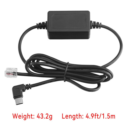 Cabo USB-C para conector RJ11 compatível com Escort MAX360c IX IXc Radenso XP 2