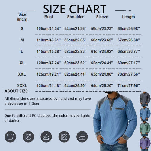 Sweat à capuche ample à boutons pour homme - Bleu - Taille M 1