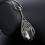 Collana con ciondolo ovale in strass verde 7