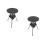 2Pièces Table Extérieure Camping Aluminium Noire Pliable Ajustable 5
