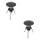 2Pièces Table Extérieure Camping Aluminium Noire Pliable Ajustable 7