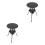 2Pièces Table Extérieure Camping Aluminium Noire Pliable Ajustable 8