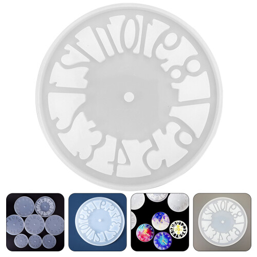 2Pcs Durable Non-Stick Silicone Clock Mold for DIY Epoxy Crafting 1