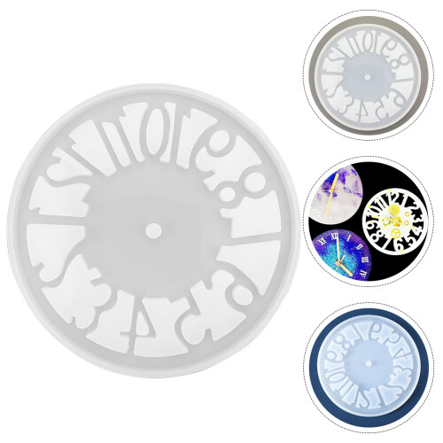 2Pcs Durable Non-Stick Silicone Clock Mold for DIY Epoxy Crafting 2