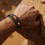 Tiger Eye sort læderarmbånd til mænd 5