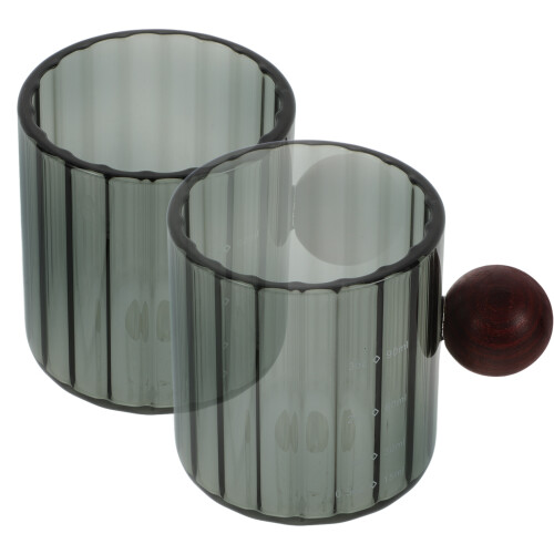 3Pièces Mesureur Café En Verre Bois Élégant 1