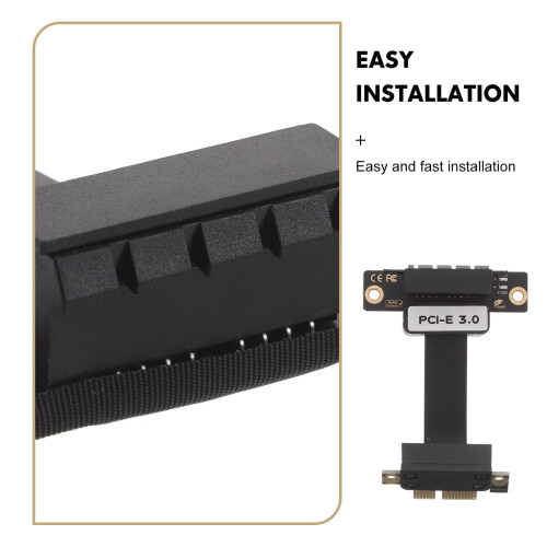 Black PCI-E Riser Cable Flexible Extension Data Transfer and Enhanced Gaming Performance 2