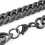 Κολιέ με αλυσίδα Curb Cuban Link από ανοξείδωτο ατσάλι 316L, επιχρυσωμένο σε μαύρο χρώμα, 2