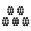 50Pcs Black Plastic Nut Caps Easy Install Playground Bolt Covers 6