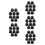 50Pcs Black Plastic Nut Caps Easy Install Playground Bolt Covers 7