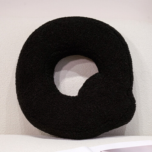 Alphabet Pillow Black Soft Plush 26 Letters 1