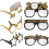 12Pcs 2024 New Year Glasses Decorative Frames for Parties 3