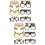 12Pcs 2024 New Year Glasses Decorative Frames for Parties 8