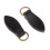 2x Leaf Leather Zip Puller zipper tag pulls Replacement Fastener Slider for Bags Black 4