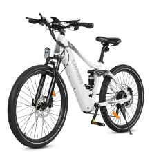 SAMEBIKE 26'' E-Bike 48V14Ah Full Suspension,white