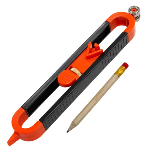 Woodworking Measuring Tool – Precision Adjustable Carpenter Ruler with Pencil, Compatible with DIY & Construction 1