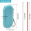 Conjunto de 2 canudos de silicone dobráveis com estojos e escovas. 2
