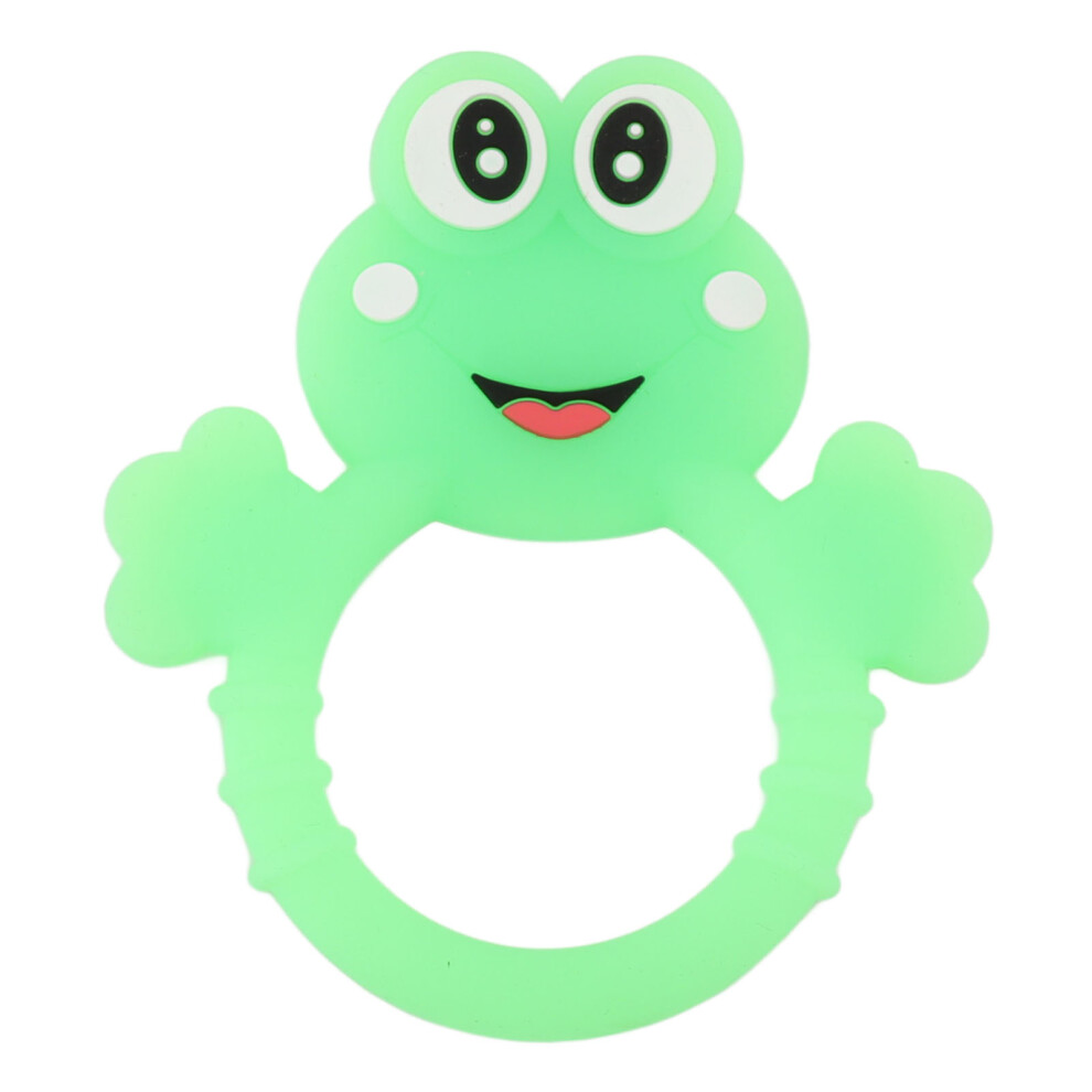 Lightweight Frog Shaped Baby Teether with Textured Surface, Food Grade BPA Free Silicone Teething Toy for Cooling Relief and Motor Skill Development