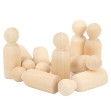 Creative DIY Wooden Peg Dolls for Art Projects, Safe and Non Toxic Educational Toy Enhancing Imagination, Natural Wood Craft Figures Compatible with
