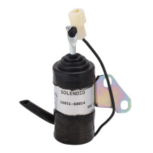 Eenvoudig te installeren brandstofafsluitsolenoïde 12V, premium kwaliteit, compatibel met Kubota tractormotor. Vervangend onderdeelnummer.