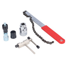 Crank Extractor with Chain Whip Tool Set Bicycle Sprocket Removal Tools Universal Fitment Durable Steel Construction High Quality Heat Treated Multi