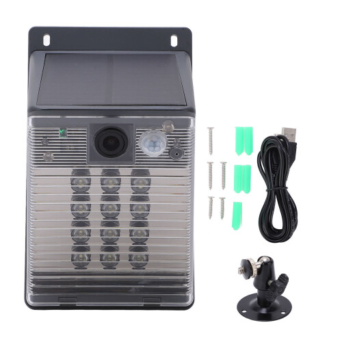 Adjustable Wall Mount Security Camera With Motion Sensor Alarm And Solar Powered Design, Wireless Outdoor Functionality Ensured