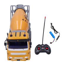Interactive Kids Building Toy Set Friction Powered Cement Truck Simulated Lights Realistic Working Features Sturdy Plastic Construction Hand Eye