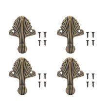Retro Exterior Design Zinc Alloy Corner Protector Bronze Tone Decorative Feet Sturdy Furniture Fittings For Wood Jewelry Case Decoration