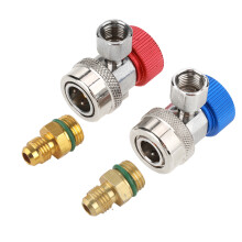 Freon Conversion Kit Quick Connector High LOW Air Conditioning Manifold Gauge Hose With Durable Body Reliable Under Working Pressure Sleeve Protection