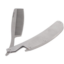 Beard Comb With Bottle Opener, Folding Stainless Steel Pocket Comb For Men, Anti Static And Gentle Teeth Grooming Tool