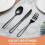 Black Stainless Steel Flatware Set 40-Pc for 8 6