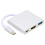 4K 3-in-1 Type-C Docking Station HDMI USB PD Adapter Silver 2