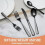 Black Stainless Steel Flatware Set 40-Pc for 8 7