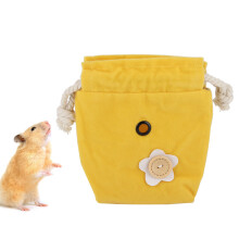 Myk flanellhengekøye for hamster, søt bananstil slitesterkt materiale hengende hus med pute og kjede egnet for smådyrhabitat (16