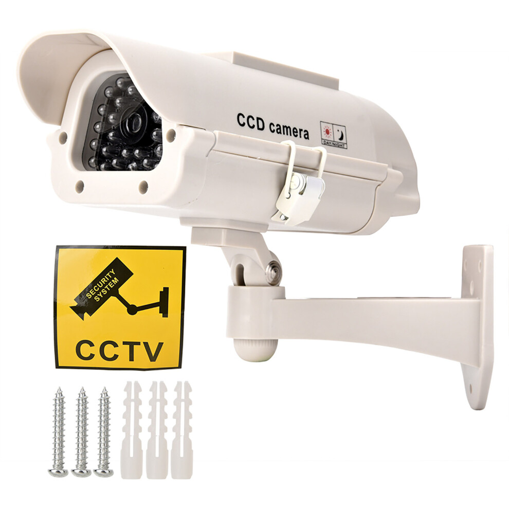 Outdoor Safety Alert Dummy Camera With Solar Powe Operation, Led And Motion Detection, Waterproof Design For Superior Security Red/Light 9049227865505