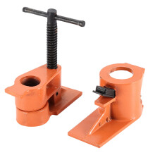 Grampos de ferro fundido para tubos com base larga e cabo ergonômico, ferramentas duráveis para colagem de madeira em ferro fundido, adequadas para