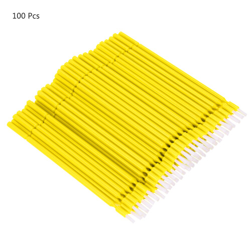 Soft Microfiber Makeup Applicator Stick For Eyelash Extensions, Durable Plastic Handled Brush With Bendable Neck, Single Use Brushes That Prevent
