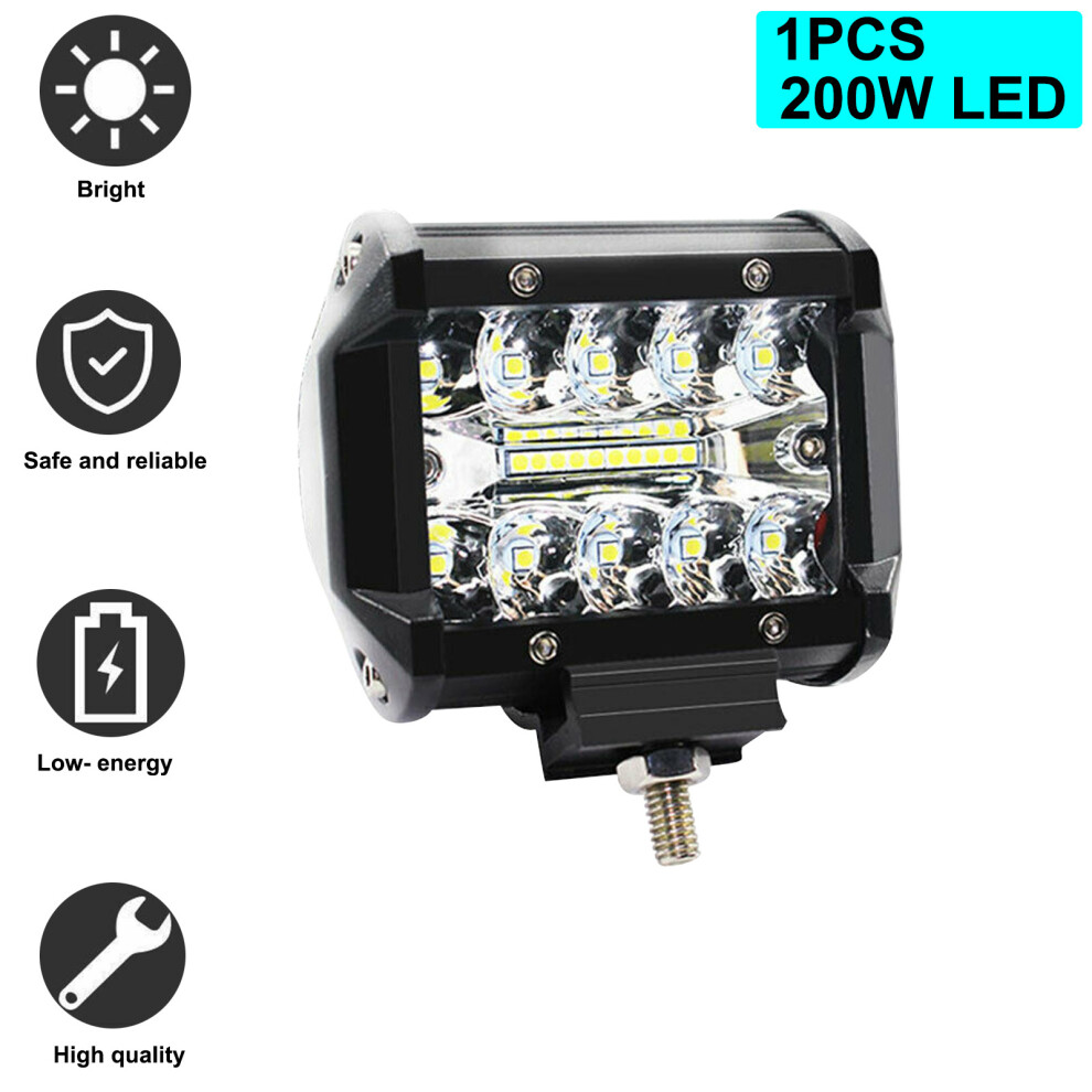 High-Intensity Visibility Led Pods Spot Flood Combo Beam Triple Row Led Work Heat Dissipation Waterproof Adjustable Bracket Long Lifespan Light 9049227865802