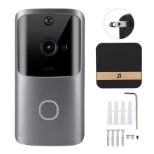 Sonerie wireless cu stocare în cloud și detectare a mișcării, sonerie video inteligentă cu vedere nocturnă, compatibilitate audio