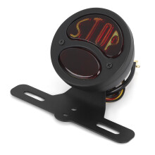 High Power Bulb Motorcycle Running Tail Light Universal Fit Steel Housing License Plate Holder Integrated Light For Maximum Visibility And Improved