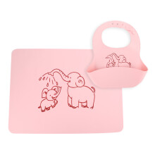 Placemat For Kids Silicone Food Grade Non Slip Reusable Toddler Feeding Mat Stain Resistant Heat Resistant Waterproof Foldable Raised Edge Design