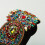 Fascia per capelli vintage da donna con fiori e strass. 3
