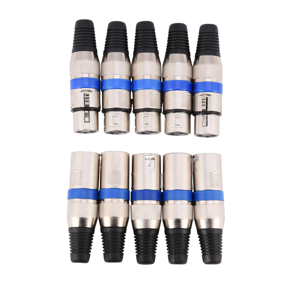 Audio Dmx Mixer Equipment Socket Xlr Plugs Internal Strain Relief High Quality Metal Construction Male And Female Microphone Plug Locking Metal End 9338982329484