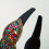 Fascia per capelli vintage da donna con fiori e strass. 5